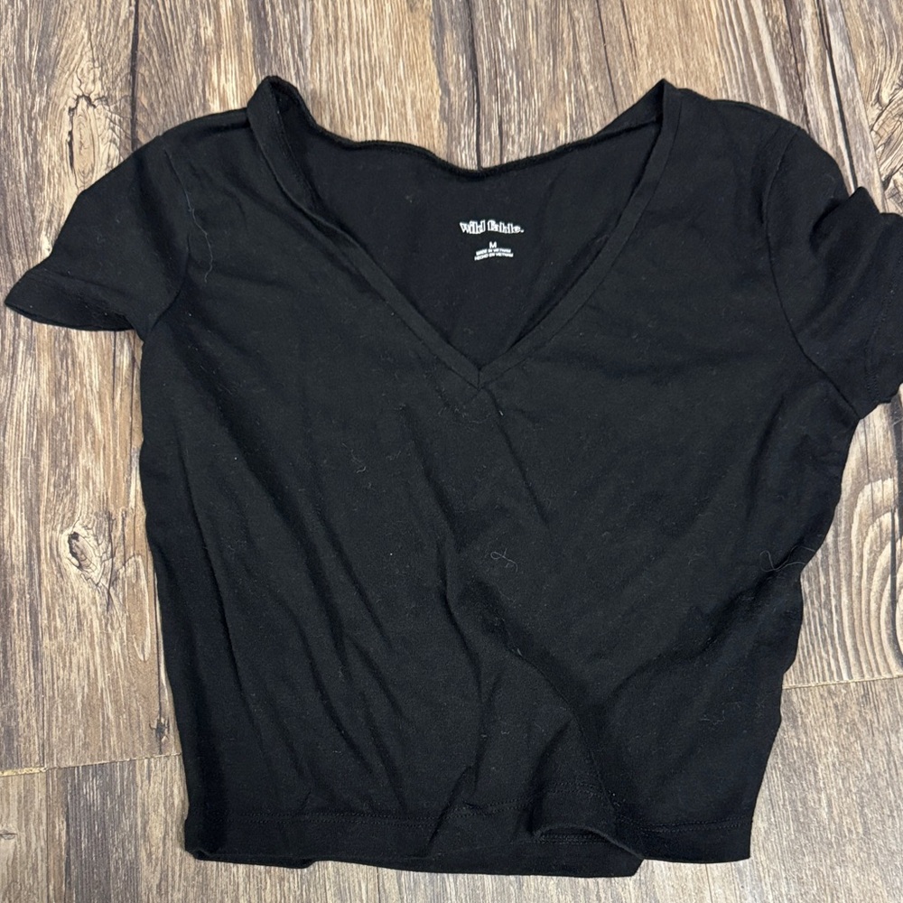 Wild Fable Classic Black V-Neck Tee